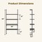 4-Tier Ladder Shelf, Wall-Mounted Bookcase with Wooden Boards & Metal Frame